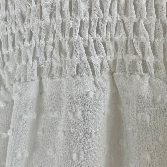 🌞ZARA - Swiss Dot Blouse in White Size S - Picture 4 of 5